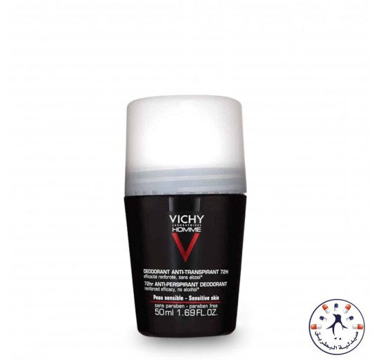  مزيل العرق ومضاد التعرق الدوار 50 مل هومي من فيتشي  VICHY HOMME DEODRANT ANTI-PERSPIRANT ROLL ON 50ML