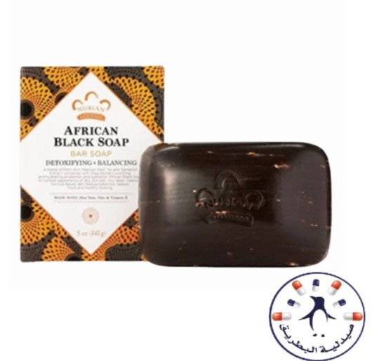 الصابون الأفريقي الأسود     Nubian Heritage African Black Soap Bar -142g